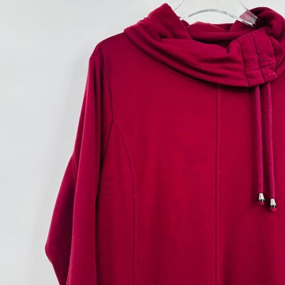 Soft Surroundings Plus Size 1X Red Cowl Neck Amelie Maxi Sweater Dress - Picture 5 of 8